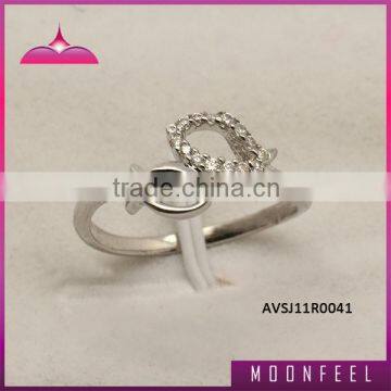 Pisces with c.z. charming 925 silver ring