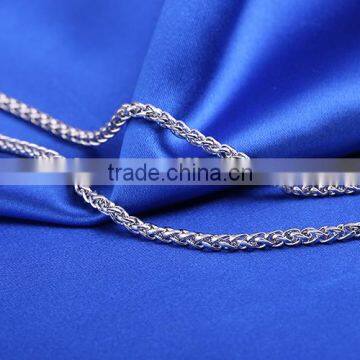 2015 Fashion Jewelry Rhodium Plated Brass Chain Twisted Necklace photo-5
