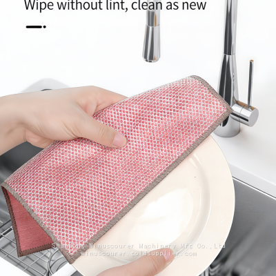 Magic Cleaning Cloth Thickened Double -sided Metal Steel Wire Rags Kitchen Dish Clean Tools