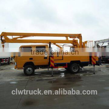 2014 Good Price Dongfeng crew cab 14M hydraulic lift platform truck