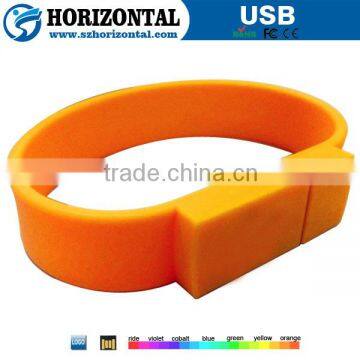 Colorful bracelet usb flash drive for gift