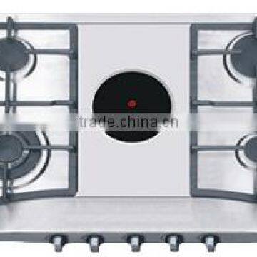 good disign five burner stainless steel gas hob