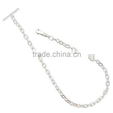 Fancy Cable Heavy Link Chain Silver Tone Pocket Watch Chain