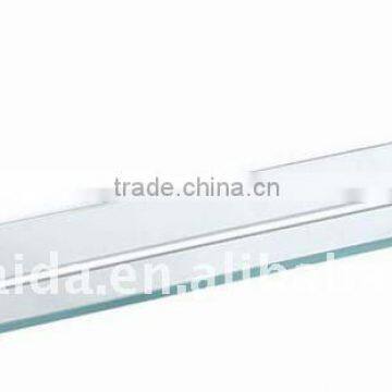 Aluminium bathroom accessory, glass shelf with aluminum fittings L0410-1D