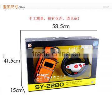 1:14 4 CH Full Function RC Car With Light and Steering Wheel Gravity Sensing Remote Control Toy Car photo-5