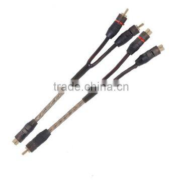 High Quality 3.5mm y cable , 2 Male To Female Y Splitter Cable