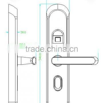 New Zinc Alloy Keyless Touch Screen Smart Fingerprint Sliding Door Lock photo-6