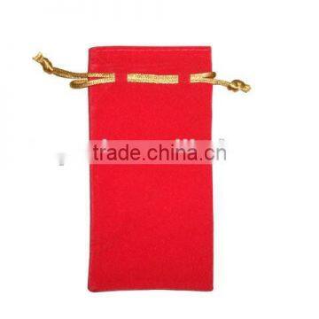 China Factory Customized Velvet Red Jewelry Bag Wholesales B195