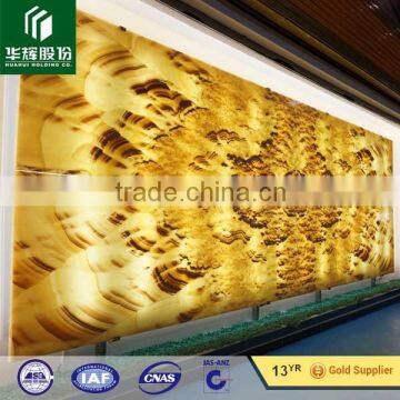 Transparent Green white yellow onyx big slabs for wall and floor decoration