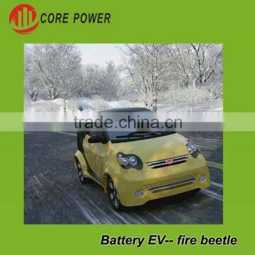 Pure electrical power car two carts 4 seats green vehicle