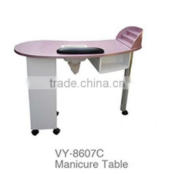 VY-8607C Beautiful pink nail salon equipment nail tables for sale