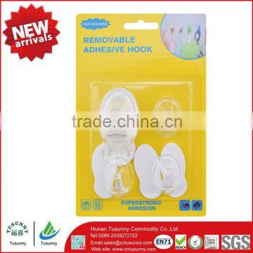 self adhesive removable hook cord with plastic hooks