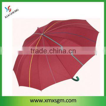 Straight Auto Open Umbrella with Full Fiberglass Frame