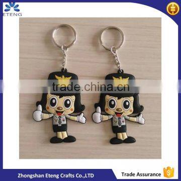 Lovely custom cartoon rubber keychain,make rubber keychains