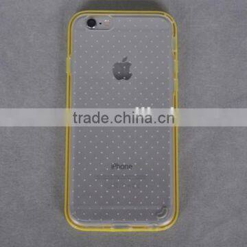 Factory pricet! High quality 2 in 1 hybrid (TPU+PC) colorful clear case for iphone 6 (4.7 inch)