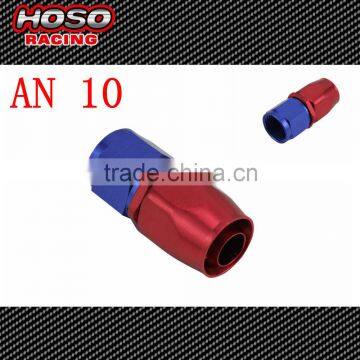 AN 10 Straight Aluminum Red and Blue Oil Cooler Hose Fitting