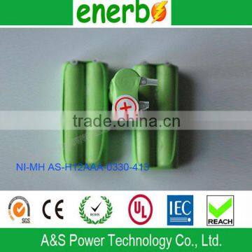 High Quality Custom Battery 2.4V NI-MH Rechargeable Battery Pack 330mAh