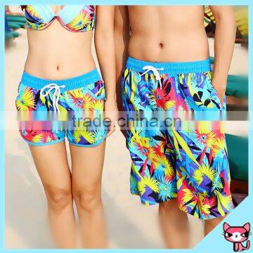Sunflower pattern board shorts for beach