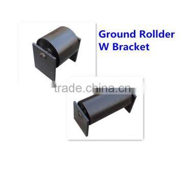 Ground roller W/side plates for garbage container