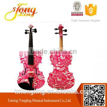 Art Paint Pattern Transparent Toy Wood Violin TL-1105