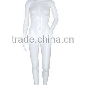 Abstract Standing Full Body Ecru And Glossy White Model Female Mannequin For Window Display photo-2