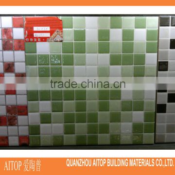 Green non slip ceramic floor tile like mosaic