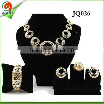 JQ026 China wholesale dubai gold jewelry set wedding jewellery design