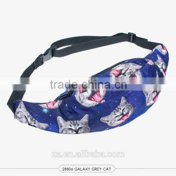 Summer top selling fashion printed animal waist bag for ladies sport and leisure