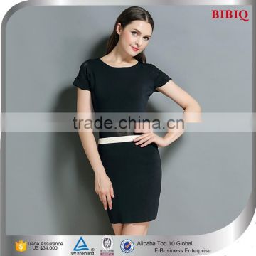 Elegant Black Color Lady Wear Career Dress In Stock                        
                                                Quality Choice