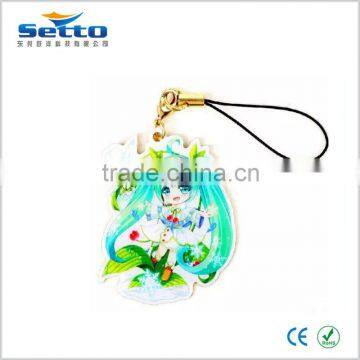 Cute Girl Custom Rubber Keychain for Sale
