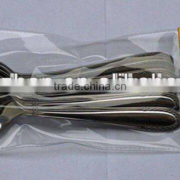 Stainless Steel table Spoons sets of 6pieces as a set with paper poly pack made by JunZhan