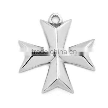 High Polished Stainless Steel Silver Tone Arrow Cross Pendant Mini Religious Charm for Belief Users Christian Jewelry