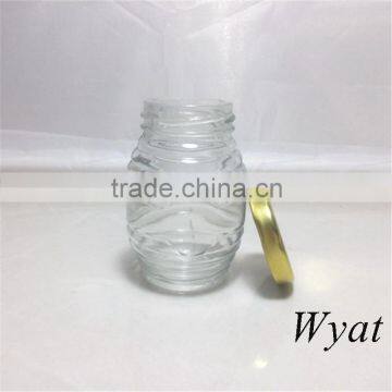 Cheap Ring Design Small Glass Jam Jar 100ml Glass Honey Preserve Jars