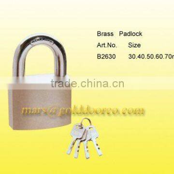 Brass Padlock with Sheet-Cylinder Keys