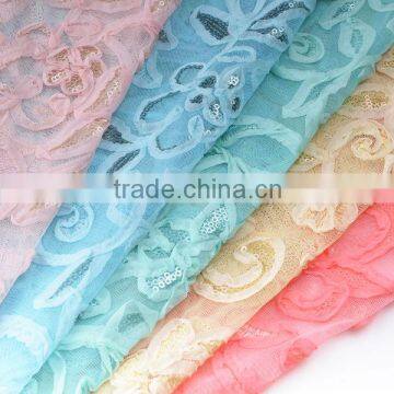 100% polyester flower chiffon embroidery/ribbon embroidery lace for wedding dress                        
                                                Quality Choice