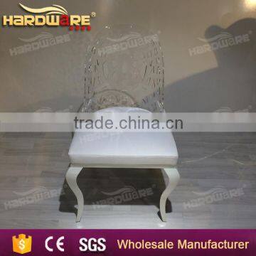 factory new design acrylic clear crystal wedding chair for hotel