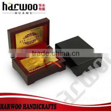 High-end MDF poker box with velvet lining