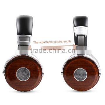 High-End Stylish Wooden Cover Ti Alloy Earphone Stereo Bluetooth Headphone with Ergonomic Design Model HSM3