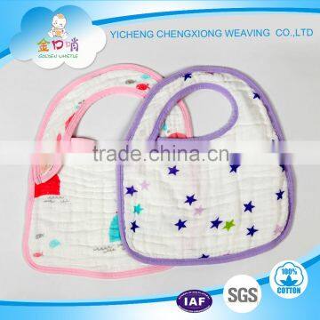 100%Cotton muslin baby bibs slobber
