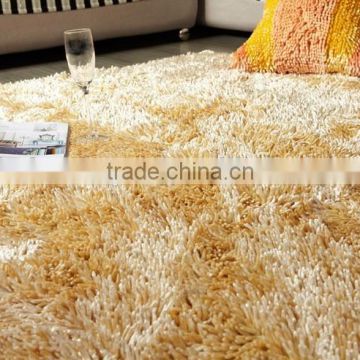 Shiny chenille living room Mat with anti-slip base