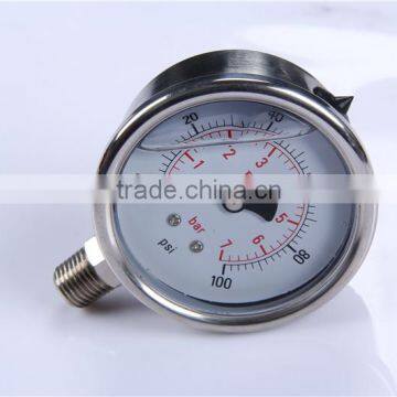 Hot Sale High Quality China Clear 0-600 Bar All Stainless Steel Cheap Pressure Gauge photo-4