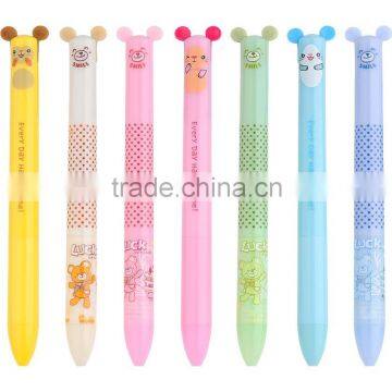 Kawayi Simle Korea Two Color Ball Pen for Students