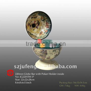 8.6"/220mm diam antique wine globe home bar cabinet designs