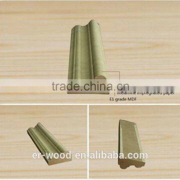 melamine wrapped wood moulding for wall panel decoration