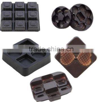 China wholesale black color large plastic container tray for cookie