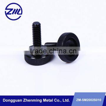 custom stainless steel black anodized knurled thumb screw,knob screw