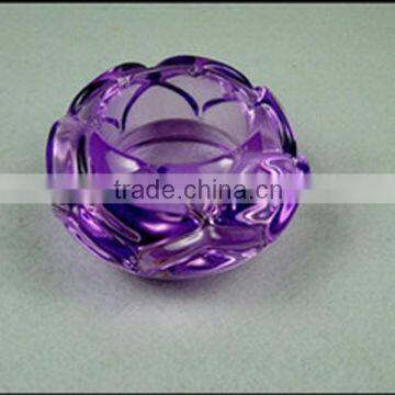 beautiful small shape colorful crystal candle holder