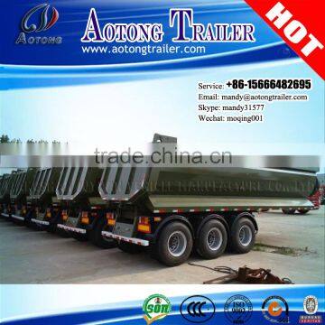 20m3 to 40m3 U type dump semi trailer, HYVA hydraulic cylinder Dump Semi Trailer