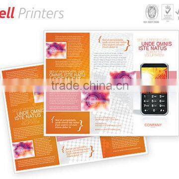 Tri-fold mobile brochure catalogue printing from Indian printer