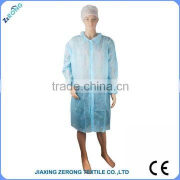 Basic style Polyropylene material blue custom lab coat